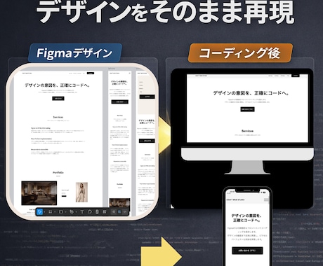 Figmaカンプを忠実にLPコーディングします 5,000円〜・レスポンシブ対応・高品質実装 イメージ2