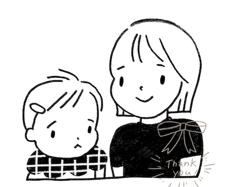 シンプルなゆる似顔絵描きます イメージ1
