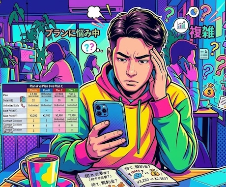 月3000円節約現役スマホ店長が案内します スマホ代節約！現役店長がチャットで最安プランを診断 イメージ1