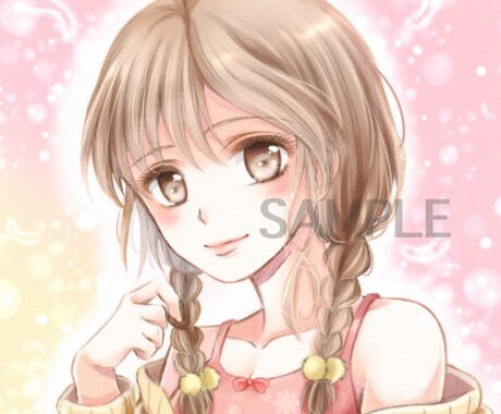 SNS等のアイコンを描かせていただきます ★女の子や男の子のアイコンをSNSで使用したい方に★ イメージ2