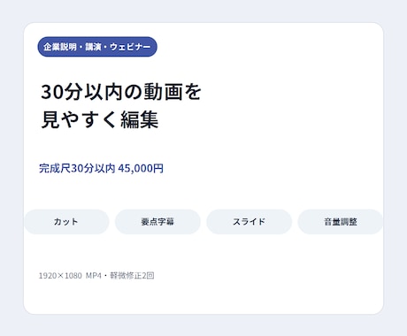 企業・ウェビナー動画を丁寧に編集します 30分以内・カット・要点字幕・スライド挿入 イメージ1