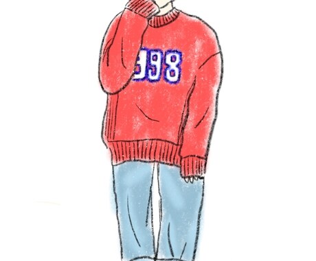 似顔絵実績が100件にいくまで1500円で描きます 優しくてポップな、ファッション性の高い似顔絵が得意です。 イメージ2