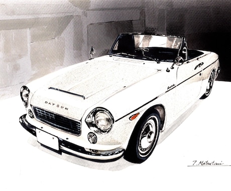 レトロな車描きます 昔懐かしい国産車を手描きで描きます。 イメージ2