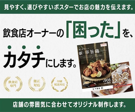 飲食店向けポスターを制作します お店の魅力が伝わるポスターをご提案 イメージ1