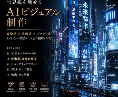 SNS映えするAI画像制作しますます 高級感・世界観重視のAIビジュアル制作 イメージ2