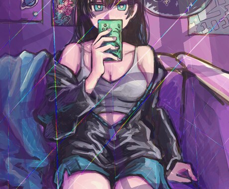 絵画風！厚塗り！他にないイラスト作成します Vライバー必見！魅力的なイラストをお描きします♡ イメージ2