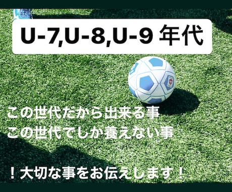 サッカー指導！その年代に必要な事を教えます サッカー選手になるにはその年代に適した指導が必要です。 イメージ1