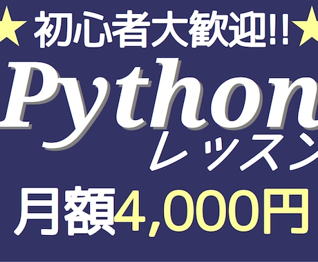 1ヶ月で上達!Pythonを基礎から教えます 【初心者大歓迎】一から丁寧にわかりやすく！ イメージ1