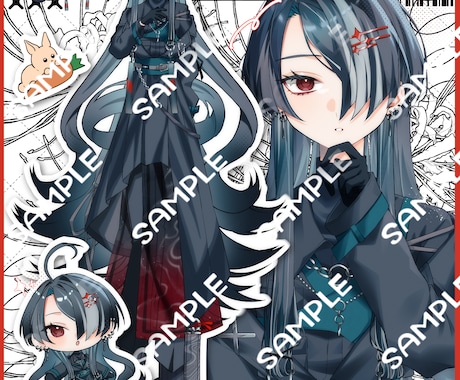 ペアも可能！詰め込みイラストお描きします キャラや好きなものが詰まった1枚です！ イメージ1