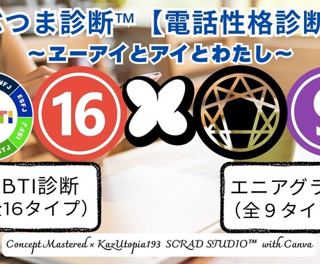 ぶつま診断™【電話性格診断】します MBTI[16タイプ]×エニアグラム[全9タイプ]の性格診断 イメージ1