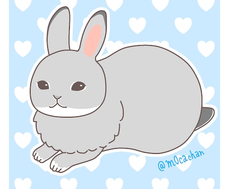 あなたのかわいいペットのうさぎさんの似顔絵描きます デフォルメされ