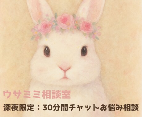 深夜限定|30分間集中チャットでお悩みお聞きします 人間関係・恋愛・孤独感・不安など幅広い悩みに寄り添います。 イメージ1