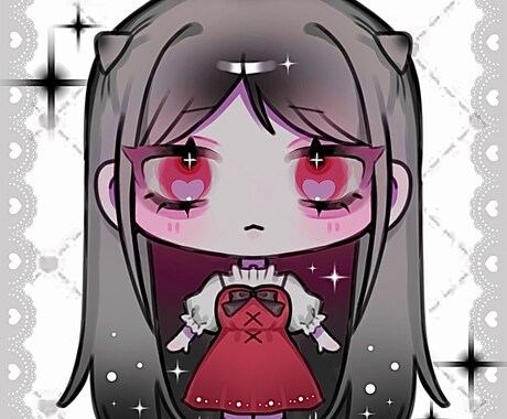 ゴスロリ風でかわいいミニキャライラスト作成します 修正無料・7日以内に納品いたします！ イメージ2
