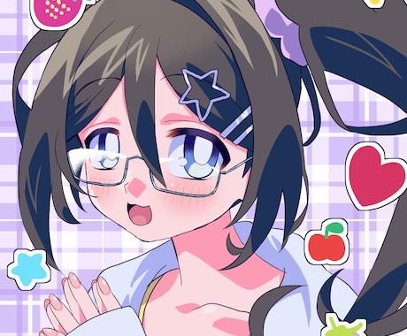 平成レトロな可愛いイラスト描きます アニメ塗りで懐かしさのある絵柄！ イメージ1