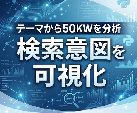 テーマを伝えるだけ！50KWの検索意図を整理します 読者の本音を丸裸に！最新AIとプロの目で検索意図を可視化 イメージ1