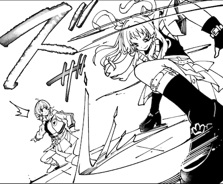 かっこいいモノクロ漫画風イラスト承ります 躍動感あふれる唯一無二のイラスト制作いたします！ イメージ2