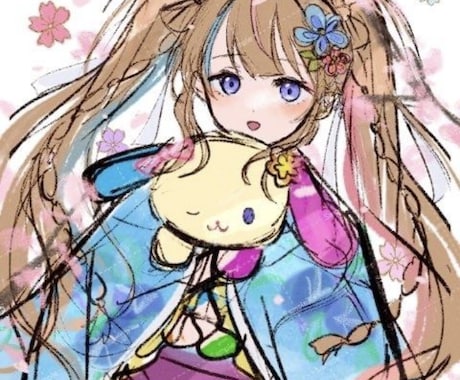 ラフタッチの落書きテイストでイラスト作成します SNSアイコンにご利用可能です。 イメージ2