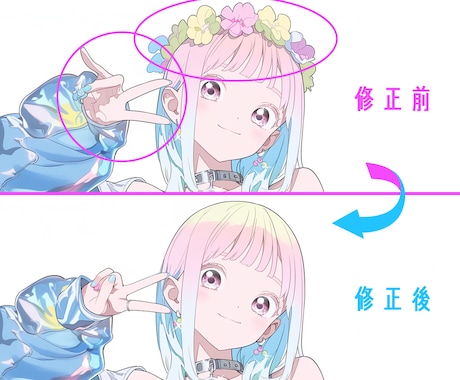 生成AIイラストをレタッチ＆加筆修正します 微細な修整から、まるで手描きイラストのようなクオリティまで イメージ2