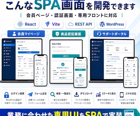WordPressでSPAを開発します React/Viteで専用フロント画面を構築します イメージ2