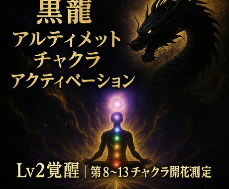 黒龍多次元チャクラ開花アクティベーションします Lv2黒龍アルティメットチャクラアクティベーション　開花測定 イメージ2