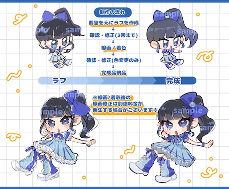 配信やグッズに！SD・ミニキャラお描きします スピード納品！！ 配信活動に！ポップでかわいいイラスト◎ イメージ2