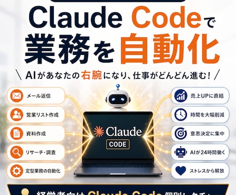 経営者向けClaude Codeの使い方教えます イメージ1