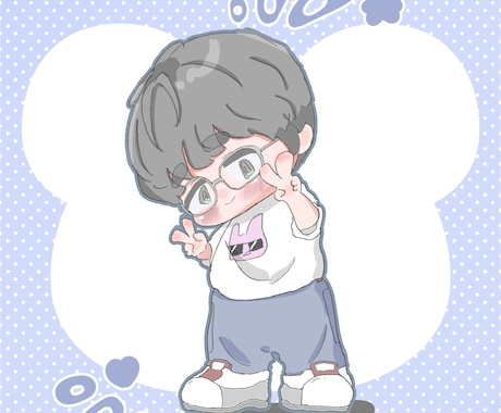ほんわかタッチで可愛いちびキャラ描きます 個性的で表情豊かSNSやグッズにぴったり！商用利用◎ イメージ2