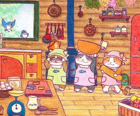 まるで絵本のようなポストカード作ります 絵本のようなかわいい世界を旅してみませんか？ イメージ2