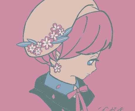 個性的な色合いでアイコンをちょっと華やかにします フィルターがかったような世界に一つだけのイラスト！ イメージ1