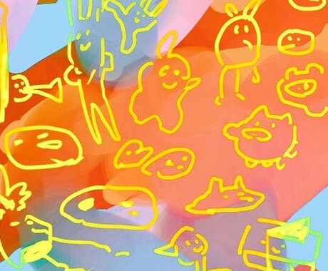 Twitterのヘッダーアイコンを描きます ゆるいふしぎ生物の集合体を描きます。 イメージ2