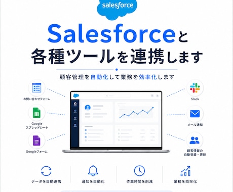 Salesforceと各種ツールを連携します 顧客管理を自動化して業務を効率化します イメージ1