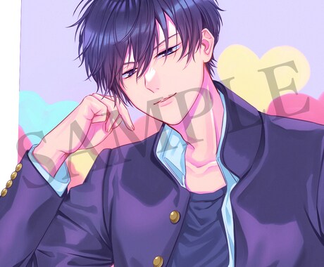目に留まる！魅力的なイラストを制作します 老若男女／人外／2人以上の集合絵など幅広く対応可能◎ イメージ2