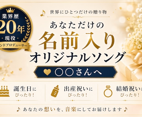 お子さまの名前入りオリジナルソングを制作します イメージ1