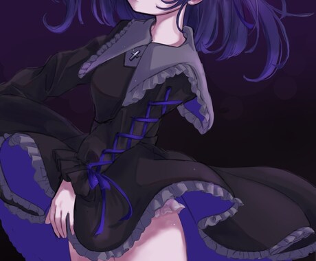顔がいい女の子、ダークな女の子描きます 顔に力をいれたキャラを描くことが得意です。 イメージ2