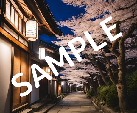 桜のある美しい風景画像（2枚セット）を販売します ブログやSNSで利用しやすいPNG形式！待ち受け画像にも◎ イメージ2
