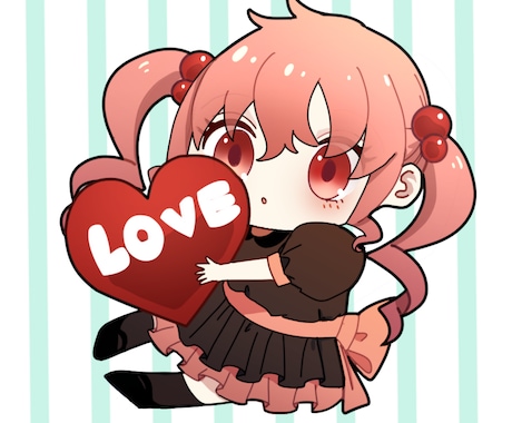可愛く丁寧に！SNSやグッズ向けミニキャラ描きます ラフの無料修正無制限！（SD／アイコンOK） イメージ1