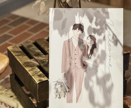 結婚式のウェルカムボード作成します ご本人そっくり & 美化して描きます♡ イメージ2