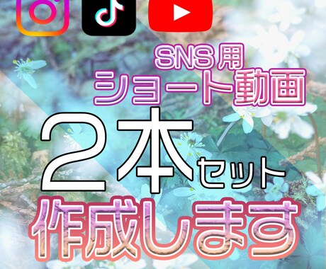SNS用ショート動画■2本作ります 格安なのにハイクオリティと好評！！リピーター様多数！！ イメージ1