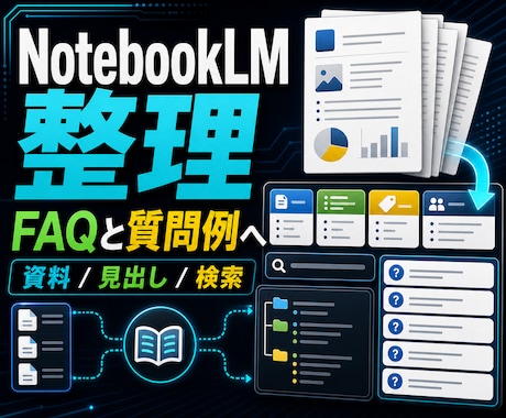 NotebookLM用FAQ質問例を整理します 資料投入前にFAQと質問例へ先に使いやすく整えます イメージ1