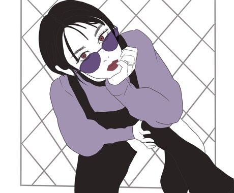 お写真を元におしゃれな線画イラスト制作します Twitter、InstagramなどSNSの使用に イメージ2