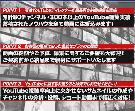プロが高品質なYouTube動画を制作します ビジネス/エンタメ/Vlog/オールジャンルお任せください！ イメージ2