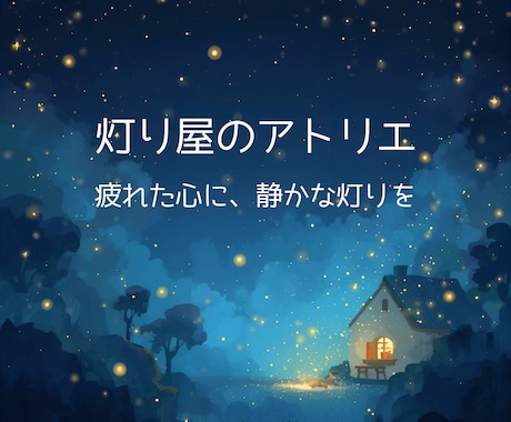 灯り屋のアトリエ│疲れた心に静かな灯りを届けます 要予約＆問い合わせ│【チャット】仕事・人生などお聞きします イメージ1