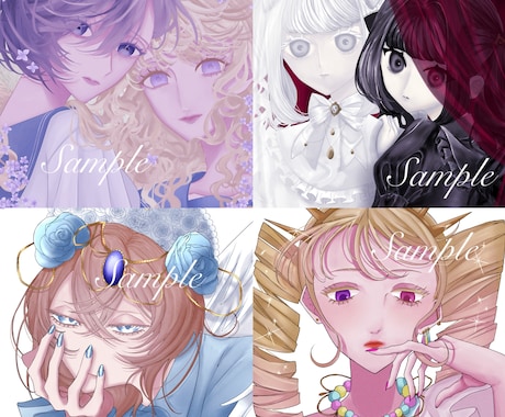 SNSアイコンイラスト承ります 淡い色合いの耽美なイラスト承ります。 イメージ2
