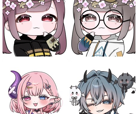 1つ1つ丁寧に可愛いイラストを作成します 商用利用・グッズ可◎かわいいSDキャラお描きします！ イメージ2