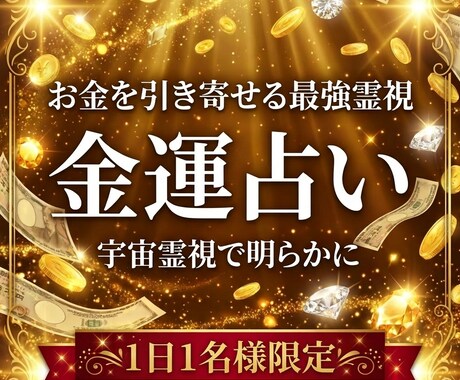 最強金運占い | 霊視でお金を引き寄せます どうやったらお金が入ってくるの？金運を強制的に引き寄せる鑑定 イメージ1