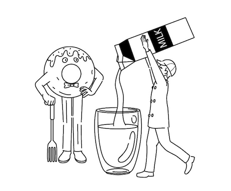 シンプル線画イラスト作成します Aiで作成しているので色々なことに対応できます！ イメージ2