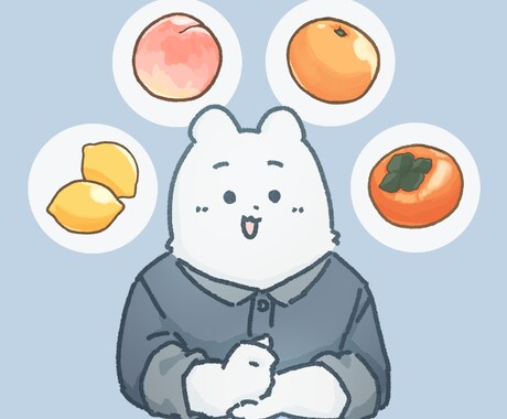 シンプルな人物・動物・食べ物など、なんでも描きます 様々なシーンで使いやすい！ポーズ違いや色違いのセットもOK☆ イメージ1