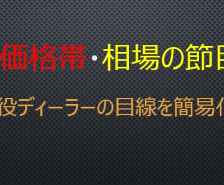 現役ディーラーのトレードサポートツールを公開します 大口注文、相場の節目を可視化します イメージ1