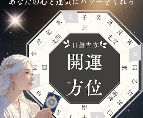 開運❤️あなただけの毎日日替わりの吉方位鑑定します 【日盤吉方】積極的に吉方位に出かけて吉運を貯金しましょう♪ イメージ1