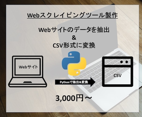 Webスクレイピングでデータを収集します DMからお気軽にご相談ください！ イメージ1